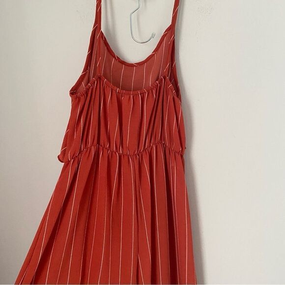 Lavender Field Women’s Striped Banana Strap Tie Front Jumpsuit - Picture 3 of 4